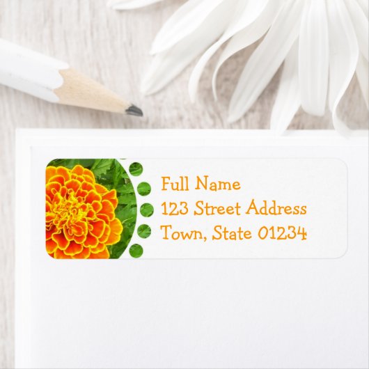 Oranje Marigold Mailing Label (Insitu)