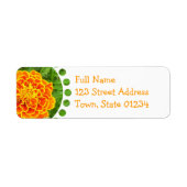 Oranje Marigold Mailing Label (Voorkant)