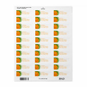 Oranje Marigold Mailing Label (Full Sheet)