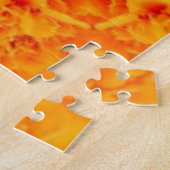 Oranje Marigold Mandala Legpuzzel (Zijkant)