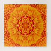Oranje Marigold Mandala Legpuzzel (Horizontaal)