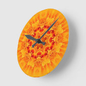 Oranje Marigold Mandala Ronde Klok (Hoek)
