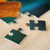 Oranje Marigold Puzzle Legpuzzel (Zijkant)