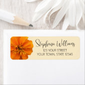 Oranje Marigold Retouradreslabel Etiket (Insitu)