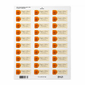 Oranje Marigold Retouradreslabel Etiket (Full Sheet)