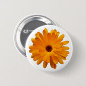Oranje Marigold Ronde Button 5,7 Cm (Voorkant /achterkant)