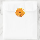 Oranje Marigold Ronde Sticker (Tas)