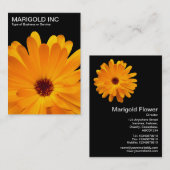 Oranje Marigold - zwart Visitekaartje (Voorkant / Achterkant)