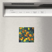 Oranje Marigolds Floral Foto Magneet (Insitu (Vaatwasser))