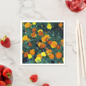 Oranje Marigolds Floral Foto Servet (Insitu)