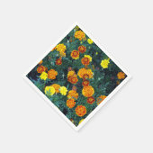 Oranje Marigolds Floral Foto Servet (Hoek)