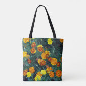 Oranje Marigolds Floral Foto Tote Bag (Achterkant)