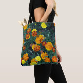 Oranje Marigolds Floral Foto Tote Bag (Dichtbij)