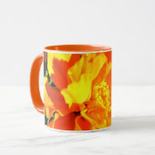  Oranje marigolds Sunny Flowers Cheerful Mok (Voorkant links)