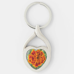 Oranje marigoldventiel sleutelhanger