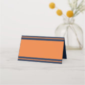 Oranje marineblauw gestreept op de geboorte plaatskaartje (Voorkant)
