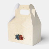 oranje marinebloemen bruiloft bedankdoosjes (Achterkant)