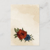 oranje marinebloemen bruiloft informatiekaartje (Achterkant)