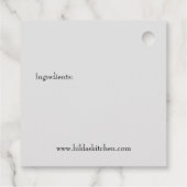 Oranje Marmalade Canning Jar Hang Label (Achterkant)