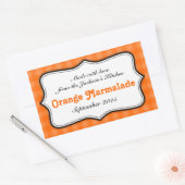 Oranje Marmalade conserveren jam voedsellabel stic Rechthoekige Sticker (Envelop)