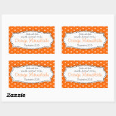 Oranje Marmalade conserveren jam voedsellabel stic Rechthoekige Sticker (Vel)
