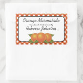 Oranje Marmalade Custom Text Jar Label (Tas)