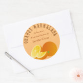 Oranje Marmalade eten Ronde Sticker (Envelop)