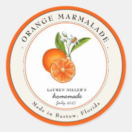 Oranje Marmalade jar Canning label