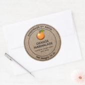 Oranje Marmalade Jelly Jar Label Kraft Papier Stij (Envelop)