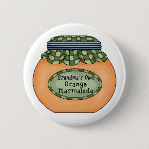 Oranje Marmalade Ronde Button 5,7 Cm