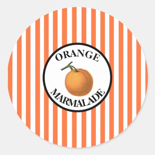 Oranje Marmalade Ronde Sticker (Voorkant)