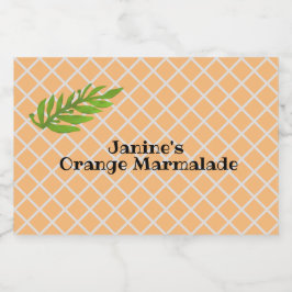 Oranje Marmalade Voedselcontainer Etiket