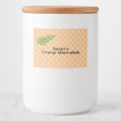 Oranje Marmalade Voedselcontainer Etiket (Voorkant)