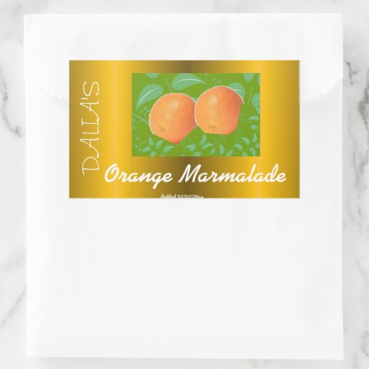 Oranje marmelade label (Tas)