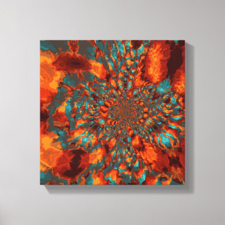Oranje marmer canvas afdruk