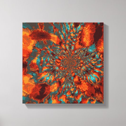 Oranje marmer canvas afdruk (Voorkant)