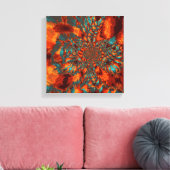 Oranje marmer canvas afdruk (Insitu (Woonkamer))