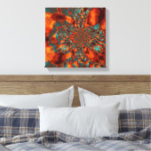 Oranje marmer canvas afdruk (Insitu (Slaapkamer))