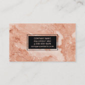 Oranje marmer | Eenvoudig elegant Visitekaartje (Achterkant)
