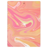 Oranje marmer-klembord klembord (Achterkant)