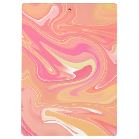 Oranje marmer-klembord klembord (Achterkant)