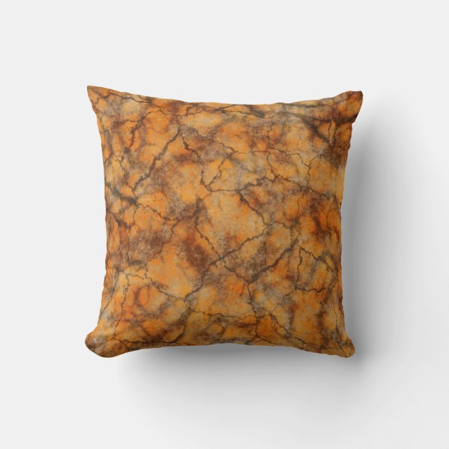 Oranje marmer kussen (Voorkant)