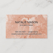 Oranje Marmer | Monogram Visitekaartje (Achterkant)