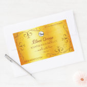 Oranje marmer Product Labels Logo (Envelop)