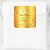  Oranje marmer  Product Labels Logo (Tas)