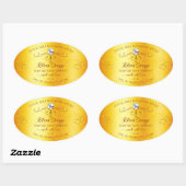 Oranje marmer Product Labels Logo (Vel)