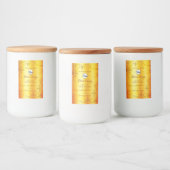  Oranje marmer  Product Labels Logo Voedselcontainer Etiket (Flessen)