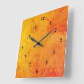 Oranje marmer vierkante klok (Hoek)
