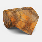 Oranje marmerachtergrond stropdas (Opgerold)