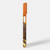 Oranje marmeren patroon met goud Case-Mate iPhone case (Achterkant / Rechts)